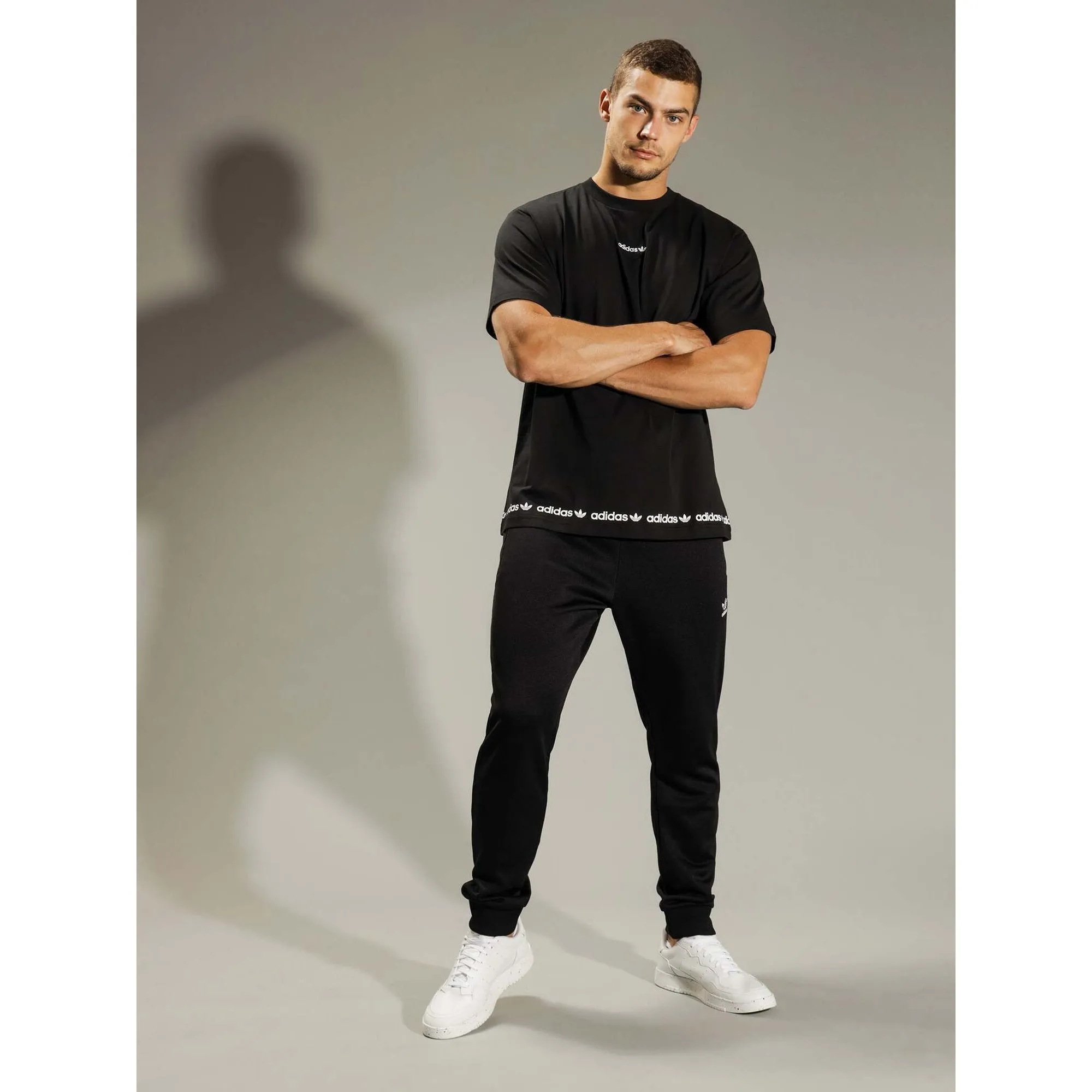 Adidas Mens Linear Repeat Logo T-Shirt