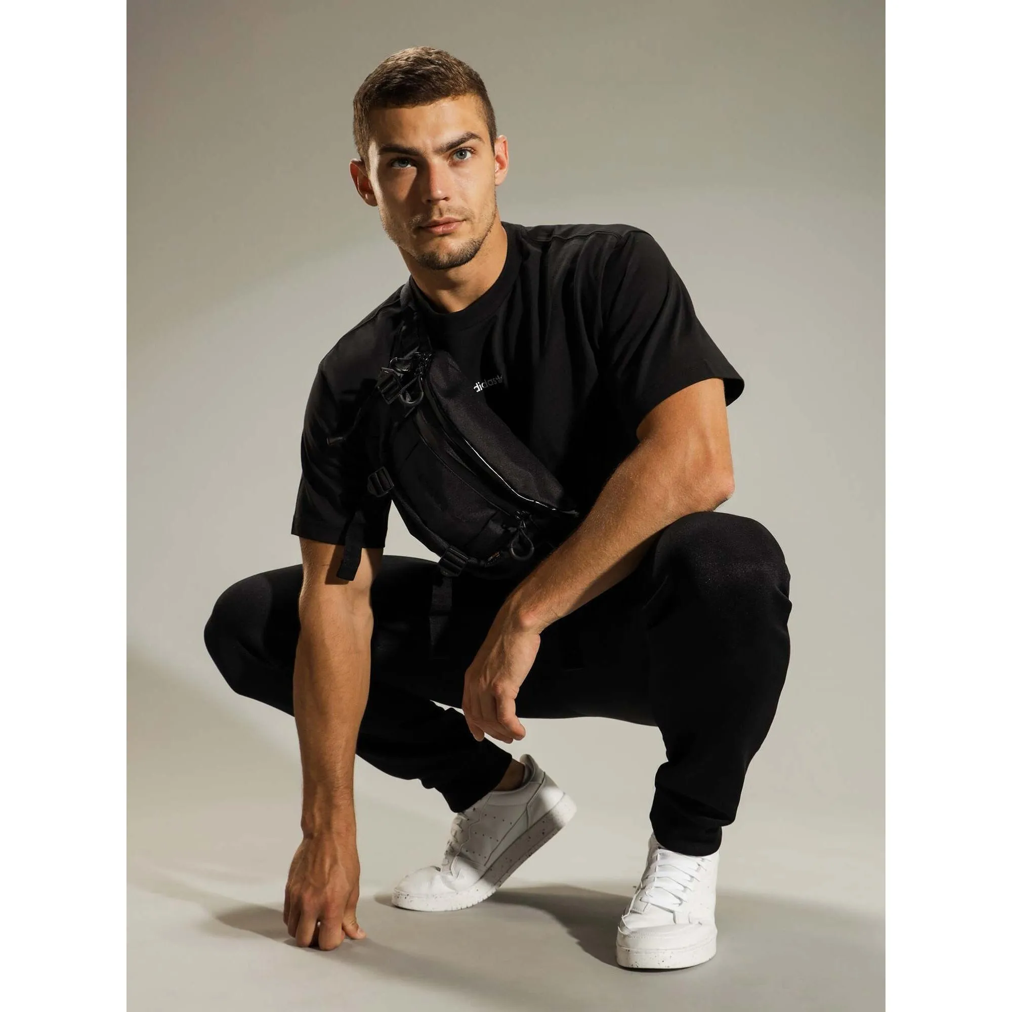 Adidas Mens Linear Repeat Logo T-Shirt