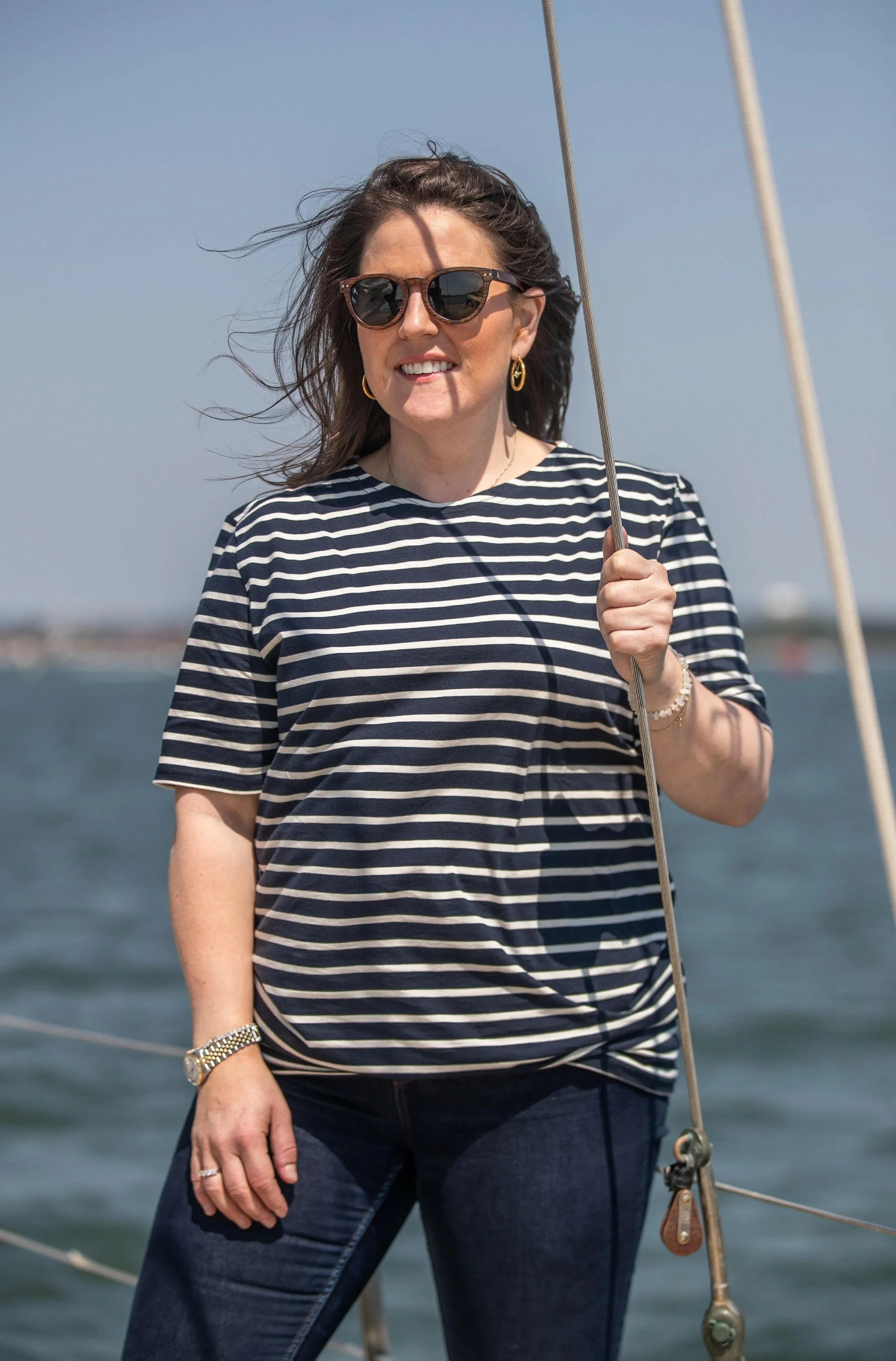 Arthur Beale Striped T- Shirt