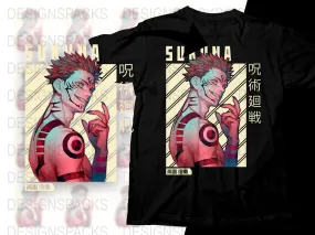 Artsy Sukuna Anime Graphic Png Digital Download