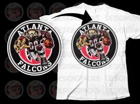Atlanta Falcons Graphic Logo Athletic Png Digital Download