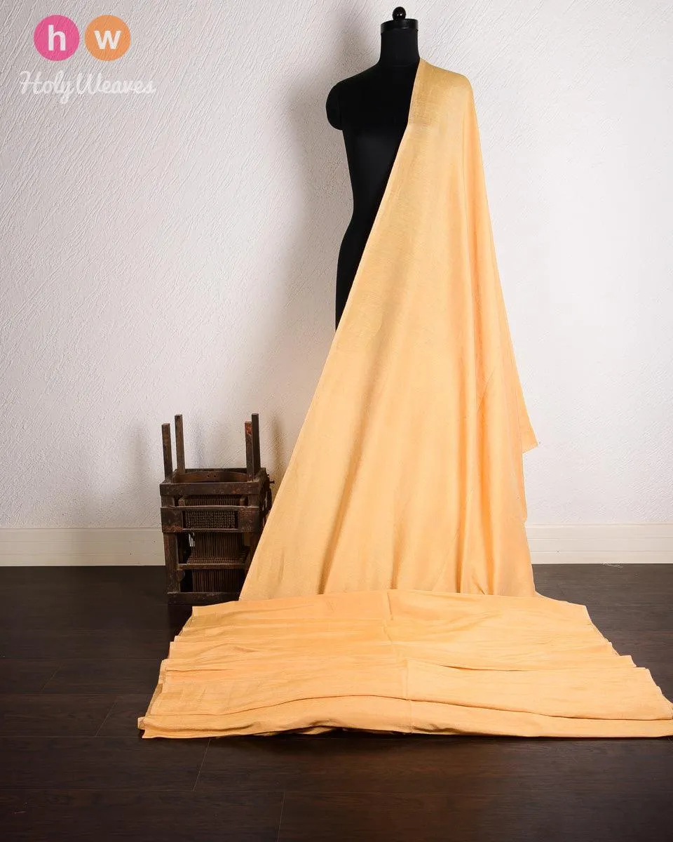 Beige Plain Woven Linen Silk Fabric