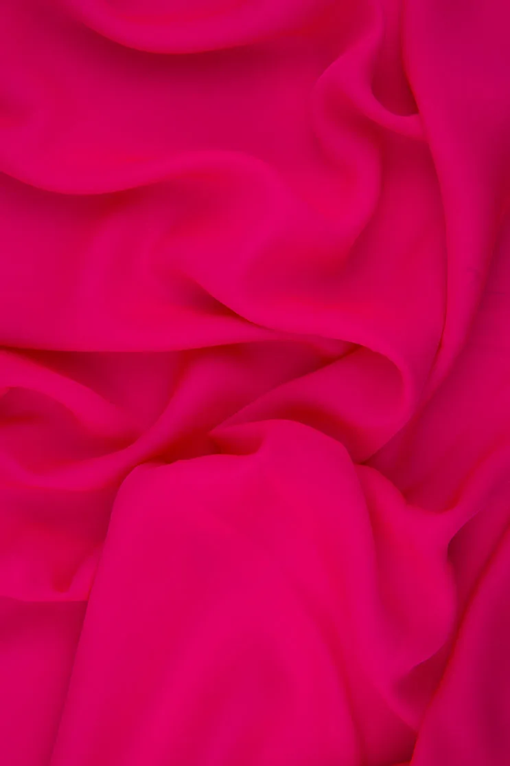 Bright Fuchsia Silk Double Georgette Fabric