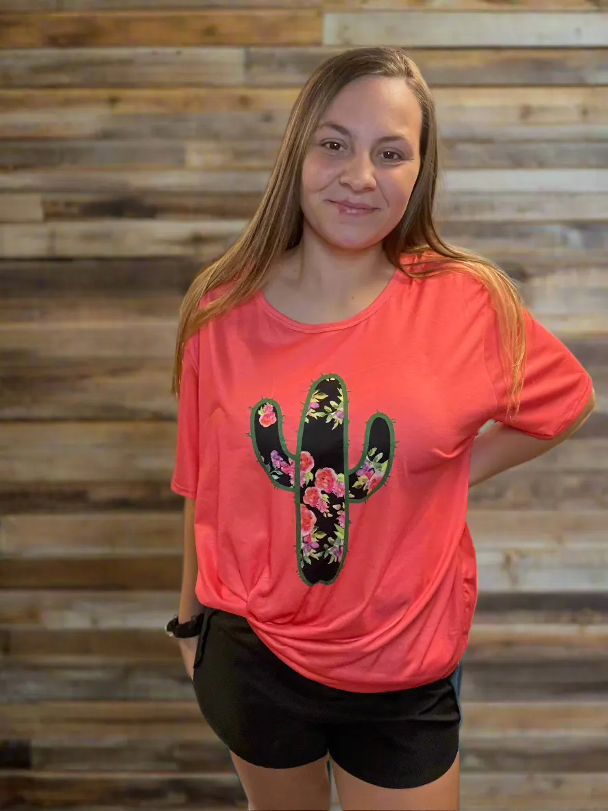 Cactus Printed Top HX5157
