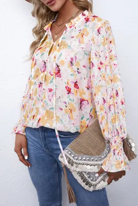Cakewalk Floral Smocked Blouse