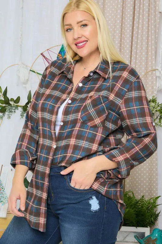 Carol Flannel - 3 Colors - CURVY