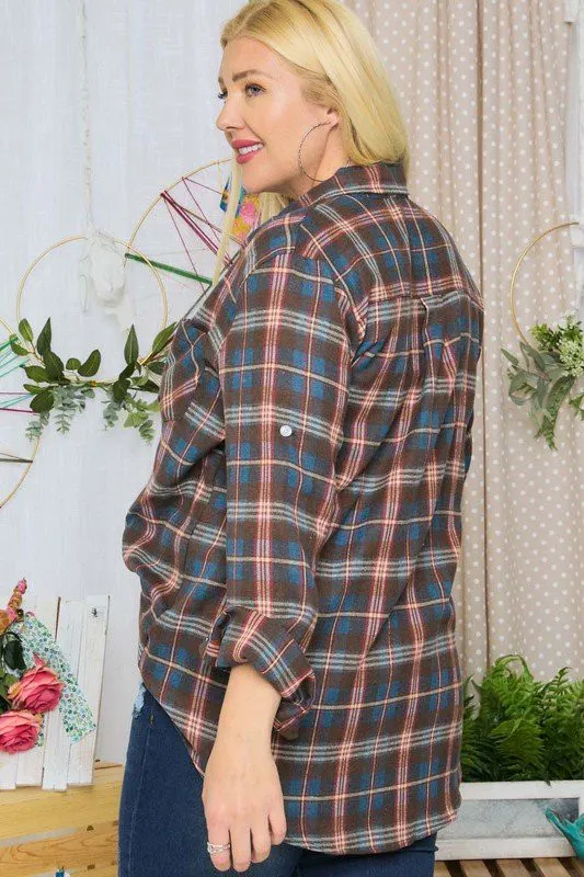 Carol Flannel - 3 Colors - CURVY