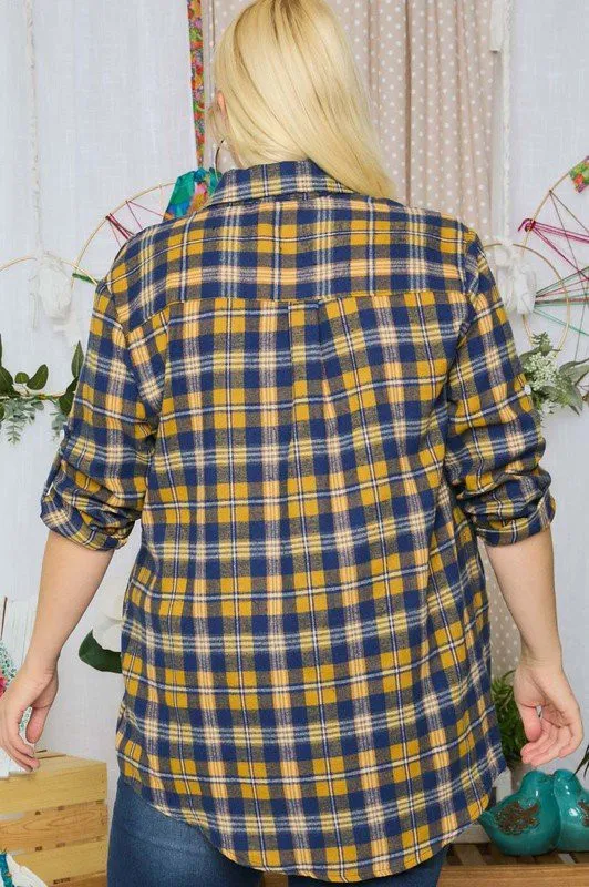 Carol Flannel - 3 Colors - CURVY