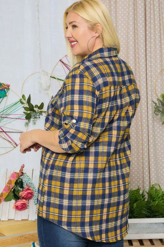 Carol Flannel - 3 Colors - CURVY
