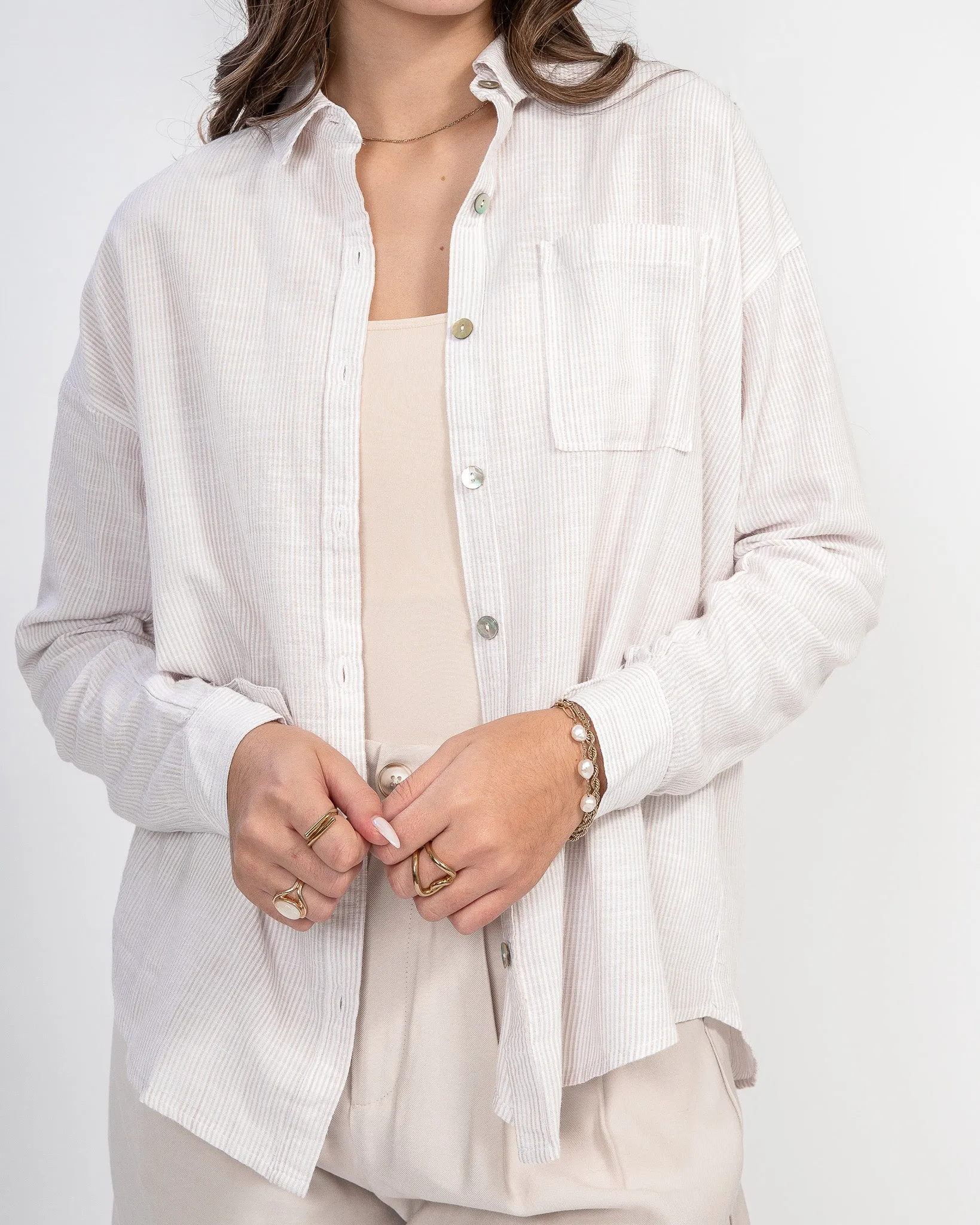Classically Cool Button Up: Natural