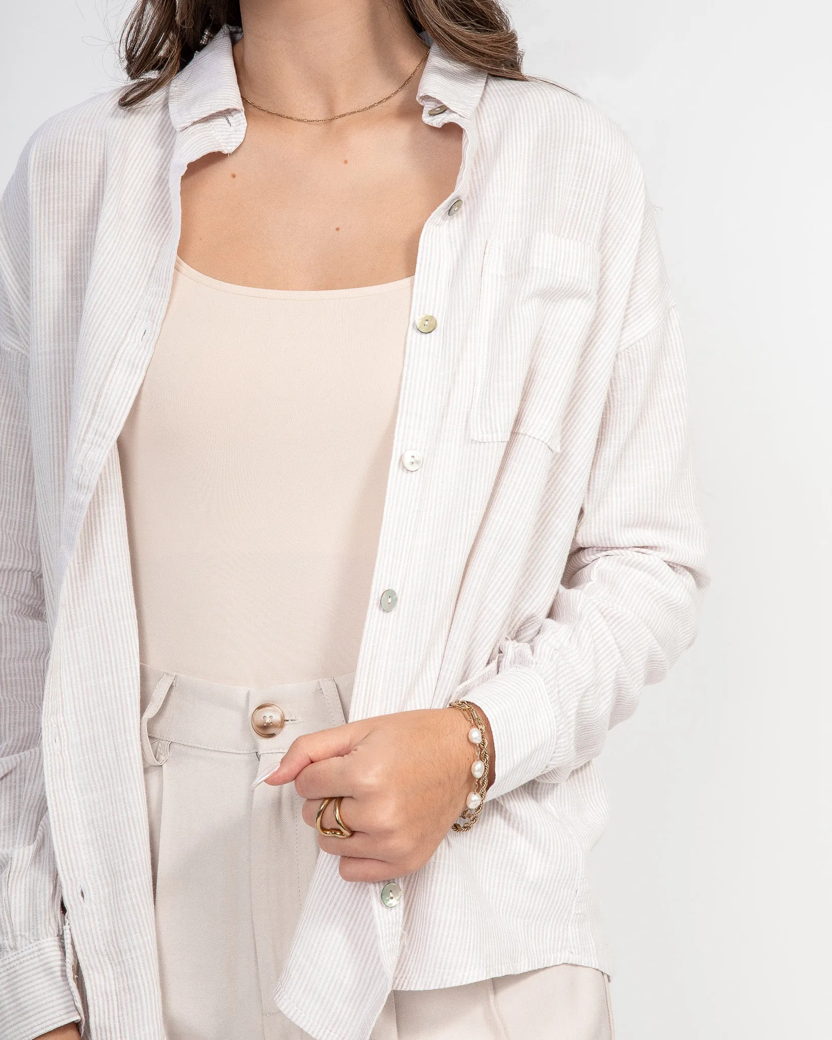 Classically Cool Button Up: Natural