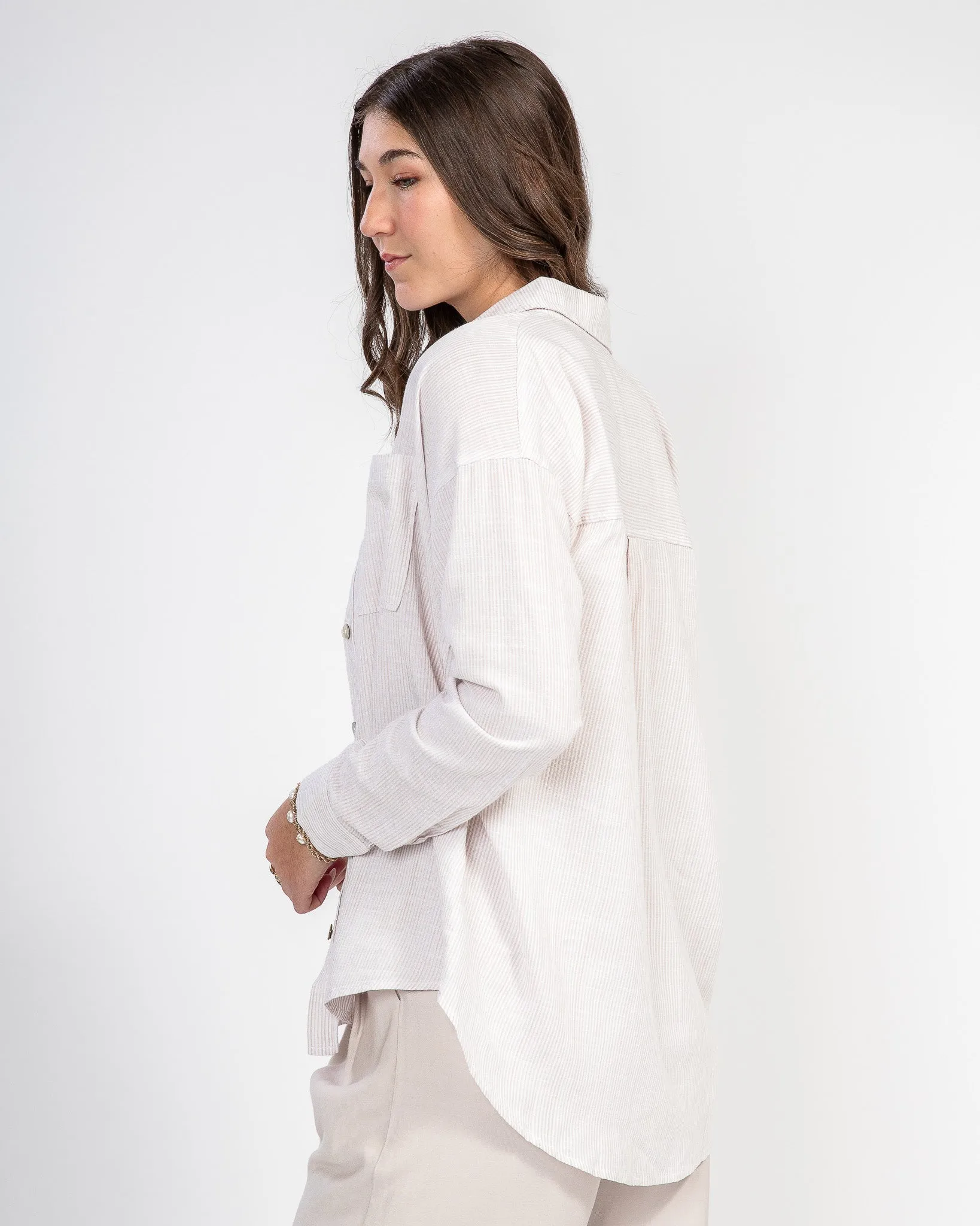Classically Cool Button Up: Natural