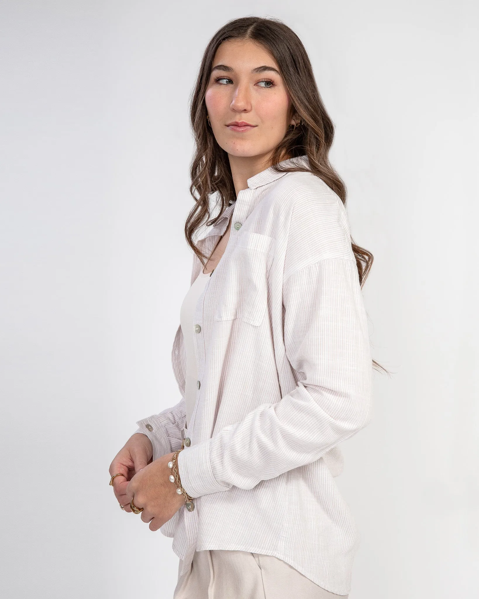 Classically Cool Button Up: Natural