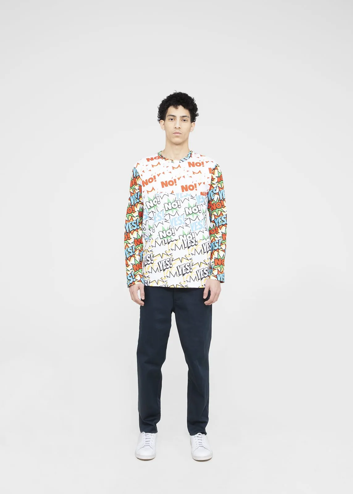 COMME DES GARÇONS SHIRT: PRINTED LS TEE [MULTI]