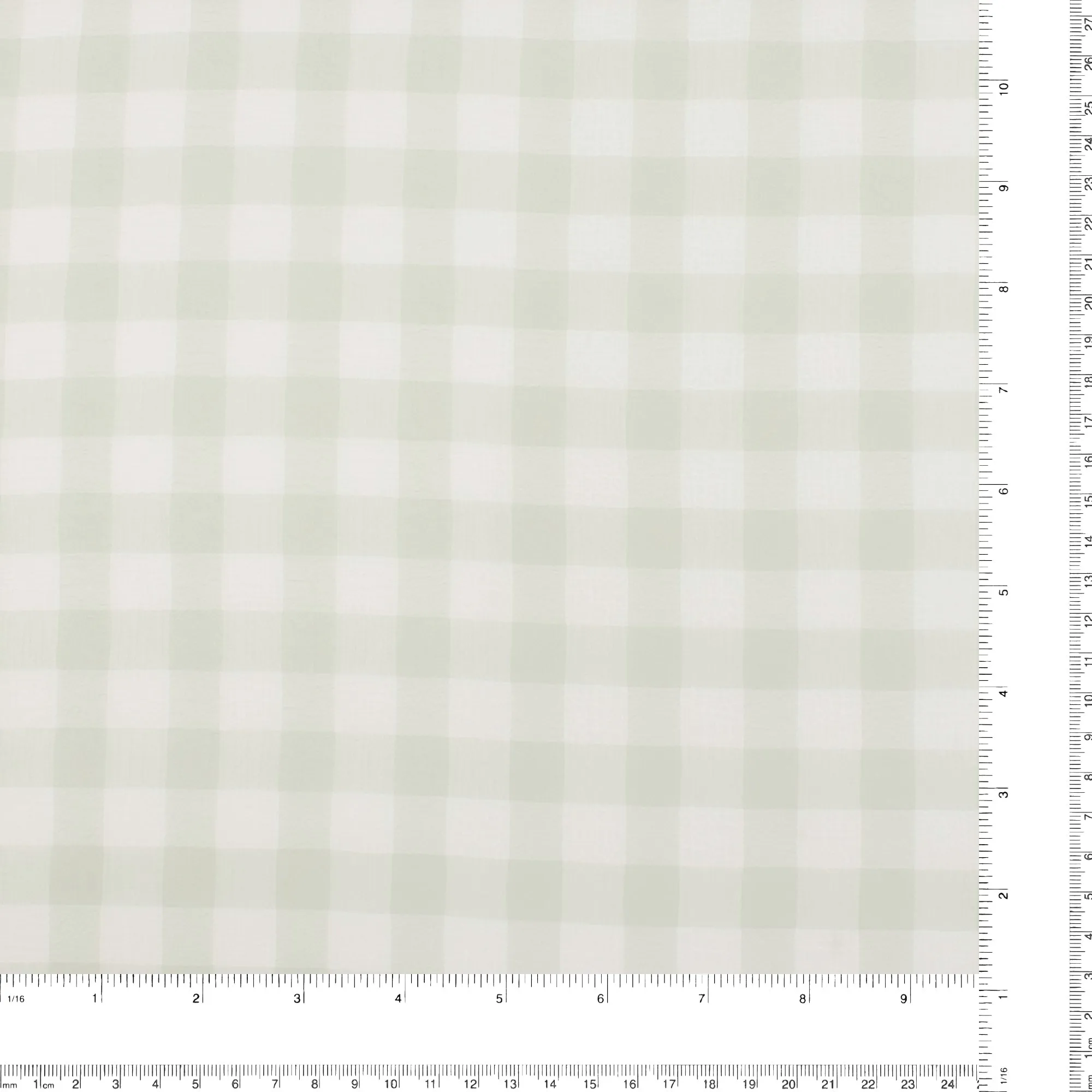 Crepe Chiffon - DAISY - Big Checks - Sage