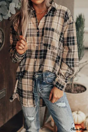 Deanwangkt - Khaki Check Button Long Sleeve Shirt