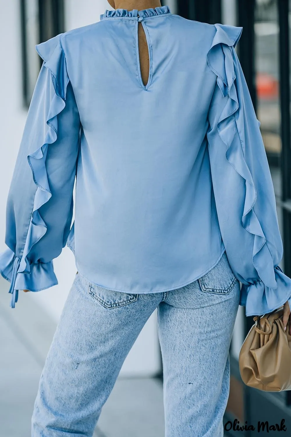 Deanwangkt - Long Sleeve Ruffled Blouse