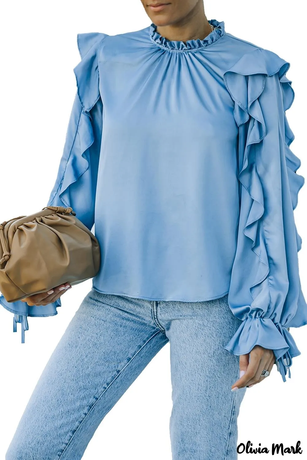 Deanwangkt - Long Sleeve Ruffled Blouse