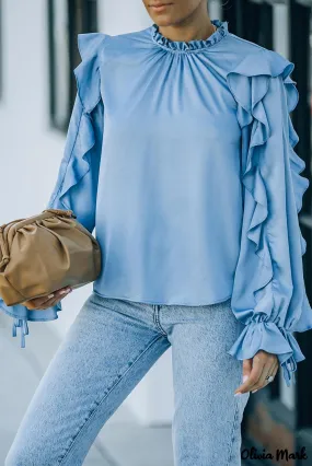 Deanwangkt - Long Sleeve Ruffled Blouse