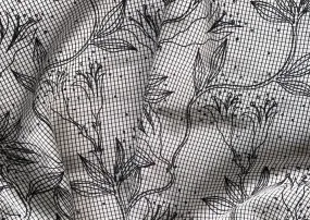 Delicately Rendered Bellflowers Silk Crepe De Chine (Made in Italy)