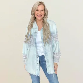 Graceful Lace Button Up Shirt