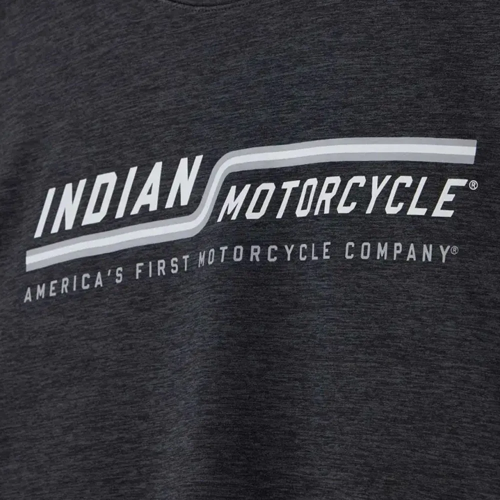 Indian Motorcycle  Mens Line Graphic Athlete T-Shirt Tee Light Comfortable Black