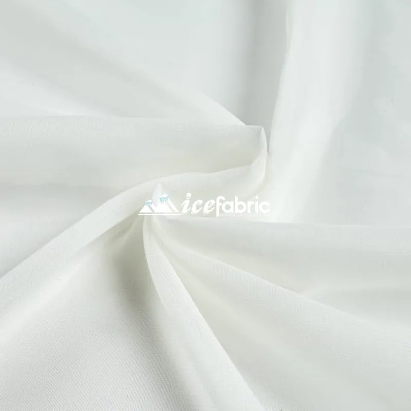 Ivory Mia Chiffon Fabric / 60’’ Wide Soft chiffon Sheer Fabric