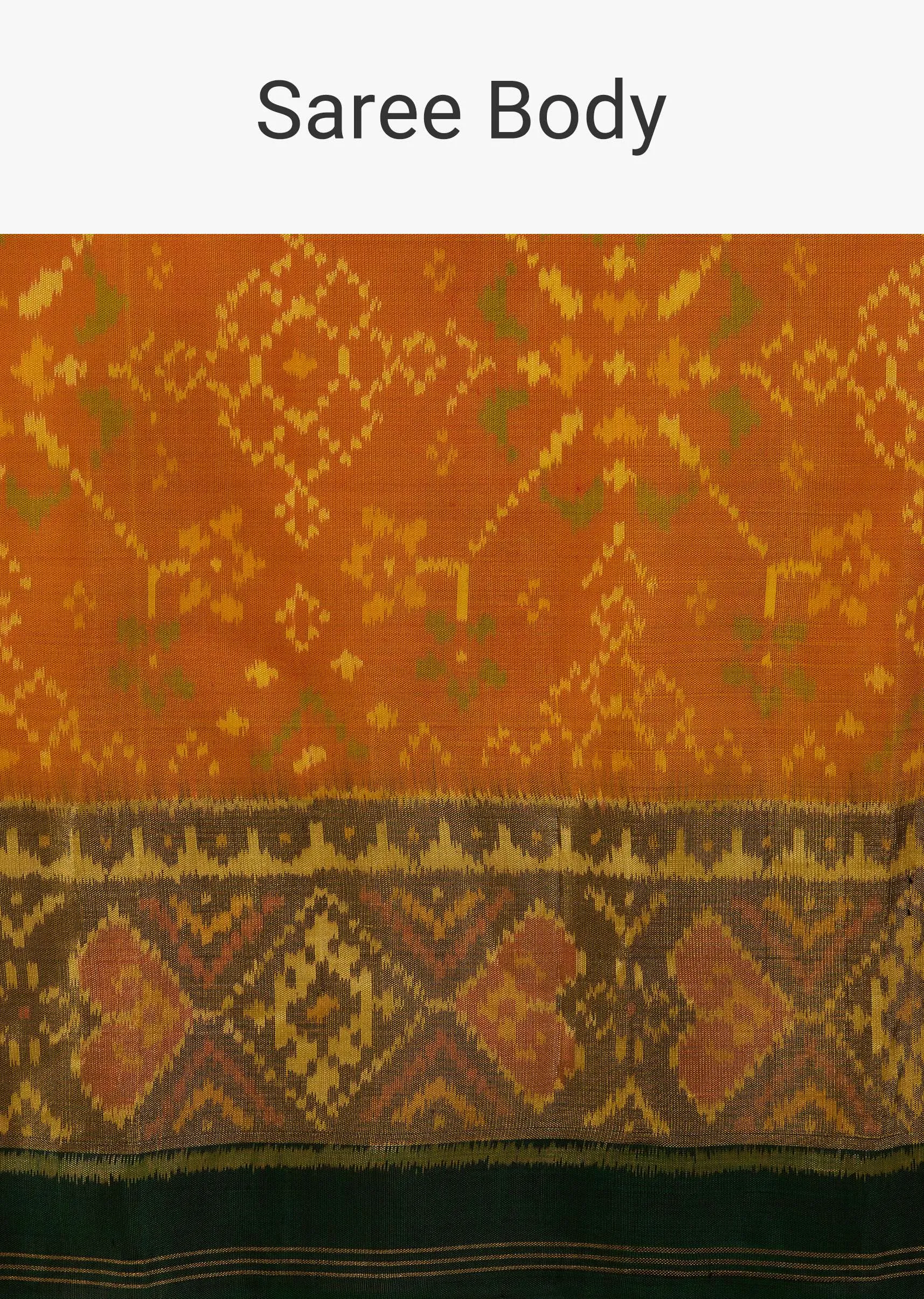 Kalki Golden Oak Yellow Saree In Silk With Ikat Weave Patola Work