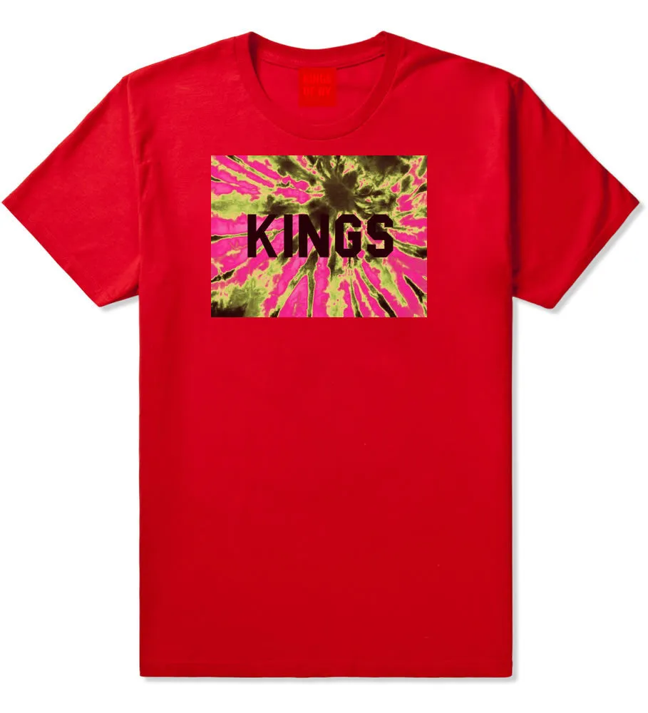 Kings Pink Tie Dye Logo T-Shirt