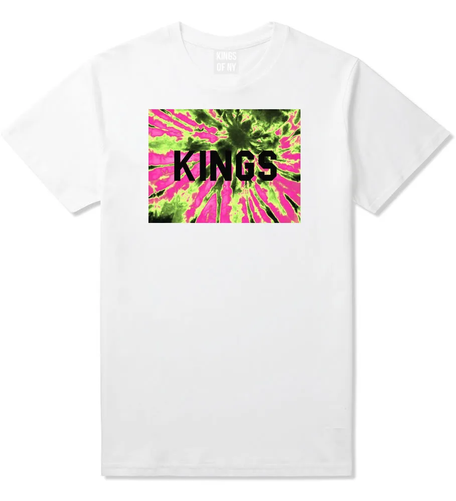 Kings Pink Tie Dye Logo T-Shirt