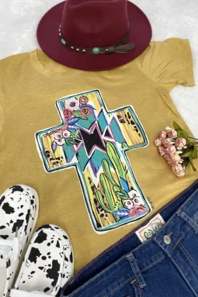 LBL AZTEC CROSS- MUSTARD (PRE-ORDER 09/30/2022)