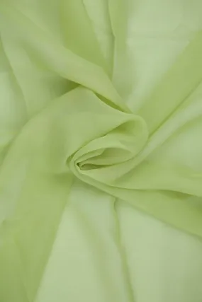 Lime Sherbet Silk Chiffon Fabric