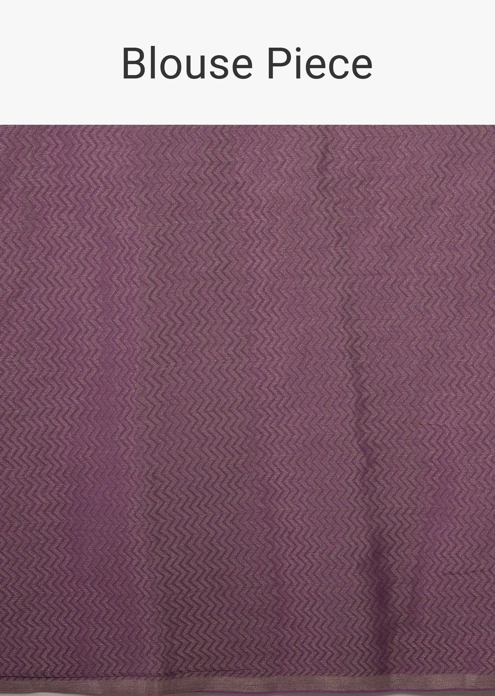 Mauve Purple Chiffon Saree With Swarovski Stone Embellishments And Satin Border