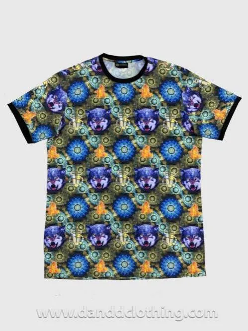 Men T-Shirt Wolves print
