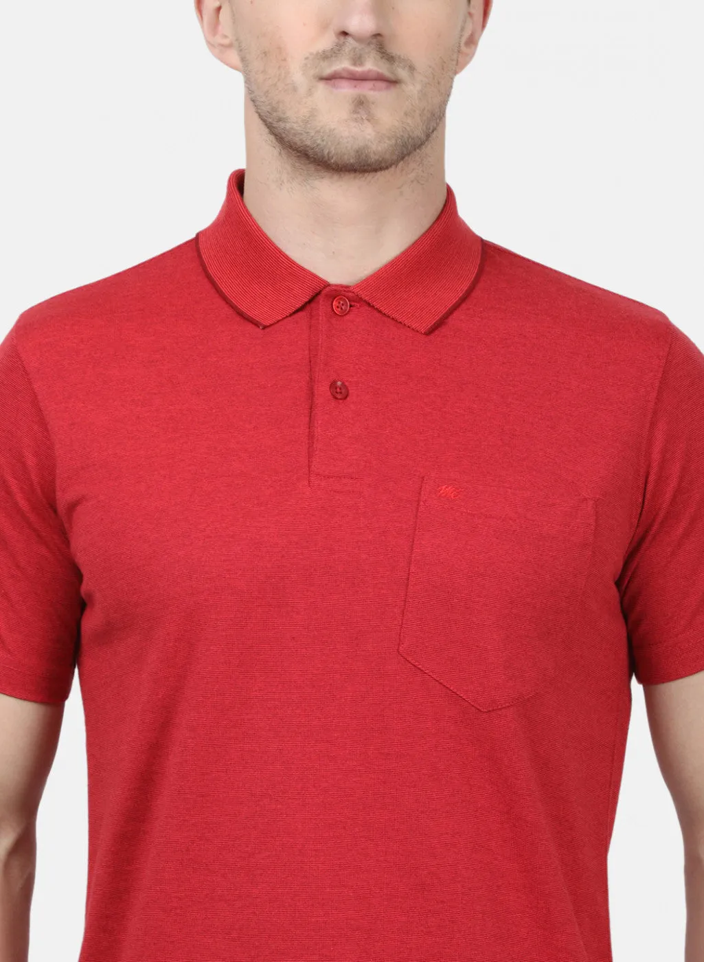 Mens Maroon Plain T-Shirts