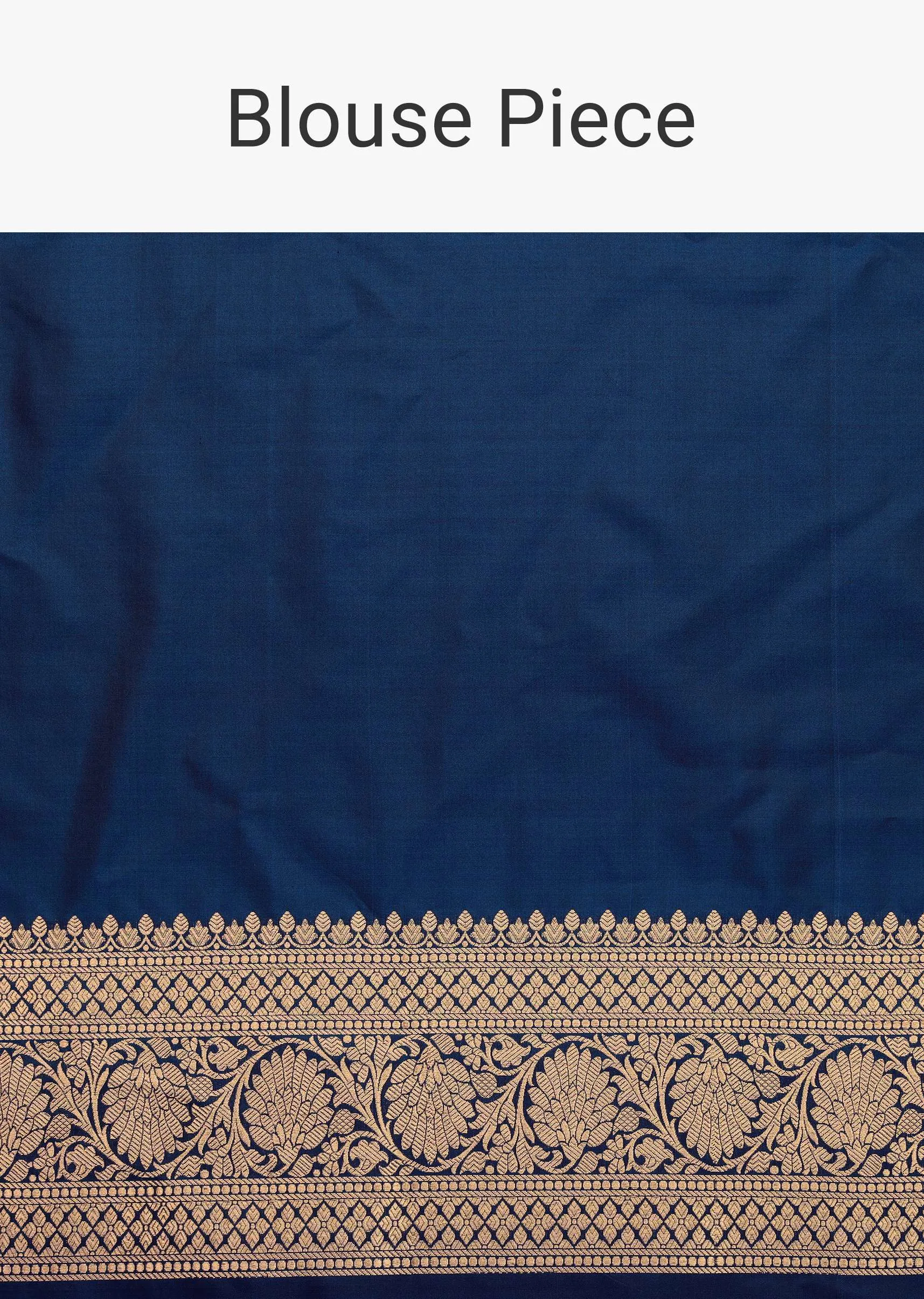Midnight Blue Saree In Pure Banarasi Silk With Upada Zari Weave Butti Work