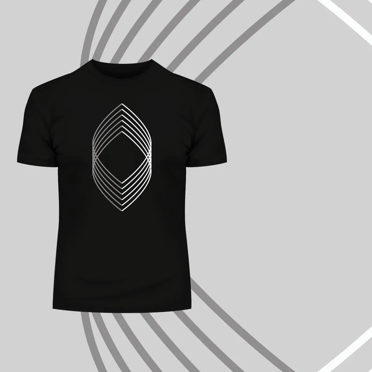 Modern Geometric Elements - Line Dots & Shapes Printed t-shirts Unisex Sample 06