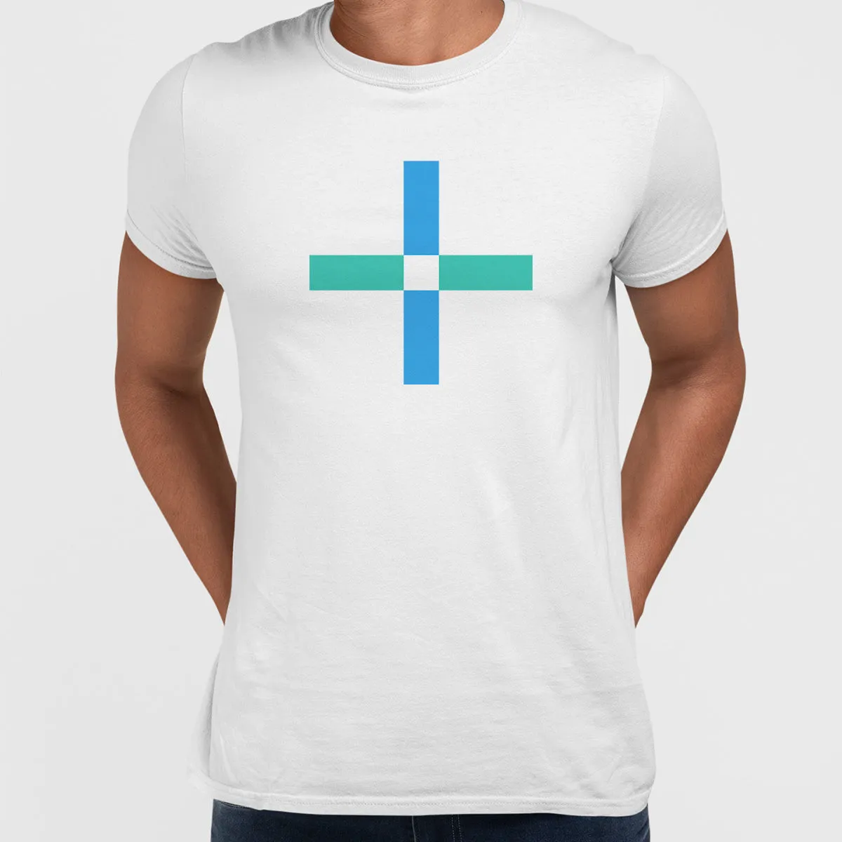 Modern Geometric Elements - Line Dots & Shapes Printed t-shirts Unisex Sample 11