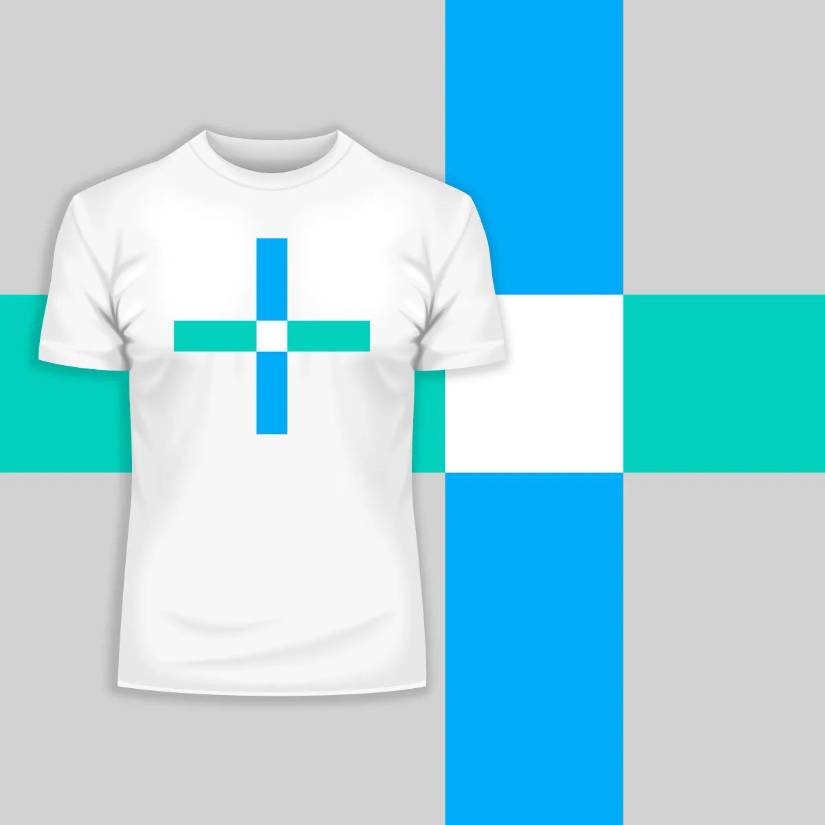 Modern Geometric Elements - Line Dots & Shapes Printed t-shirts Unisex Sample 11