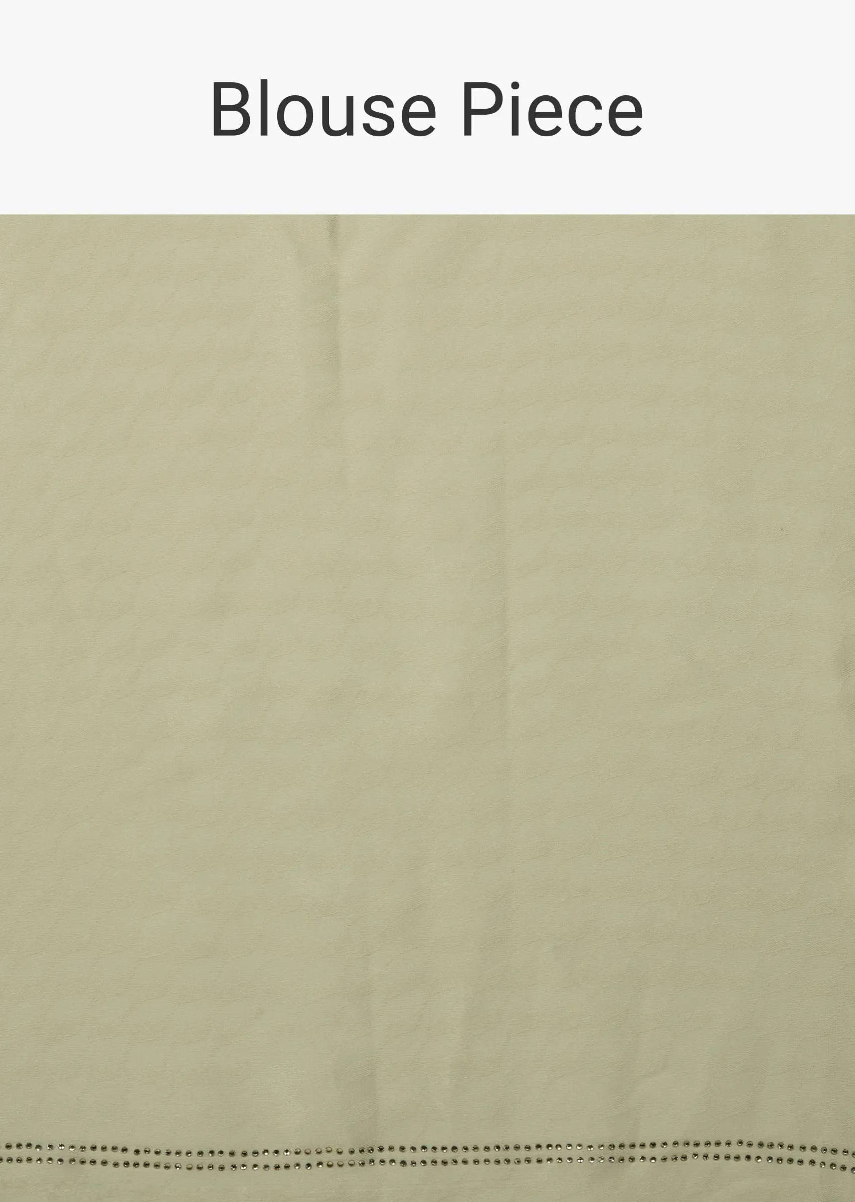 Moss Green Chiffon Saree With Stone Embellishments And Satin Border