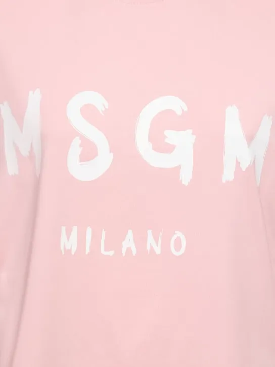 MSGM   Cotton jersey logo t-shirt 
