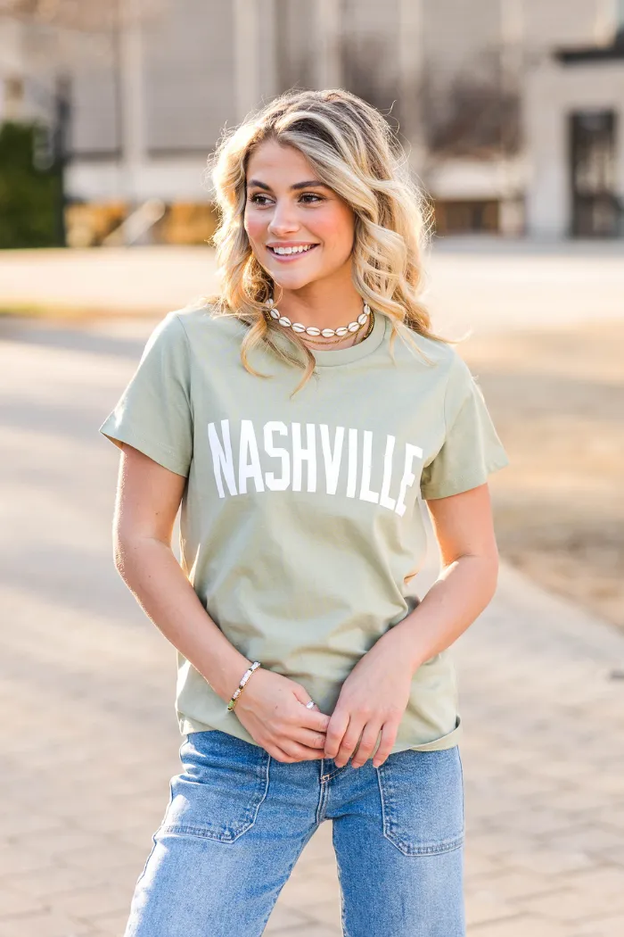 Nashville Basic Tee in Sage