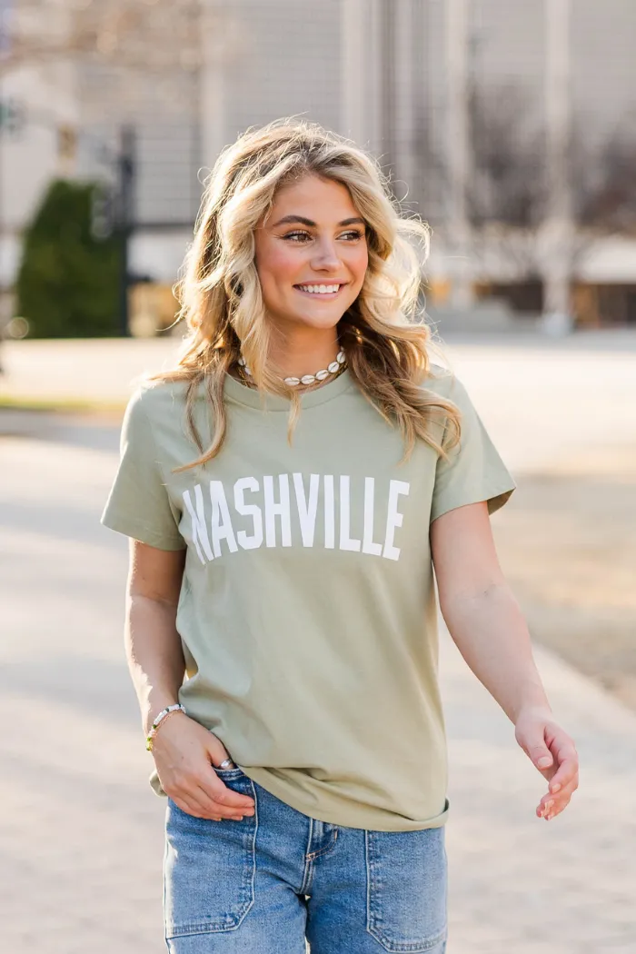 Nashville Basic Tee in Sage