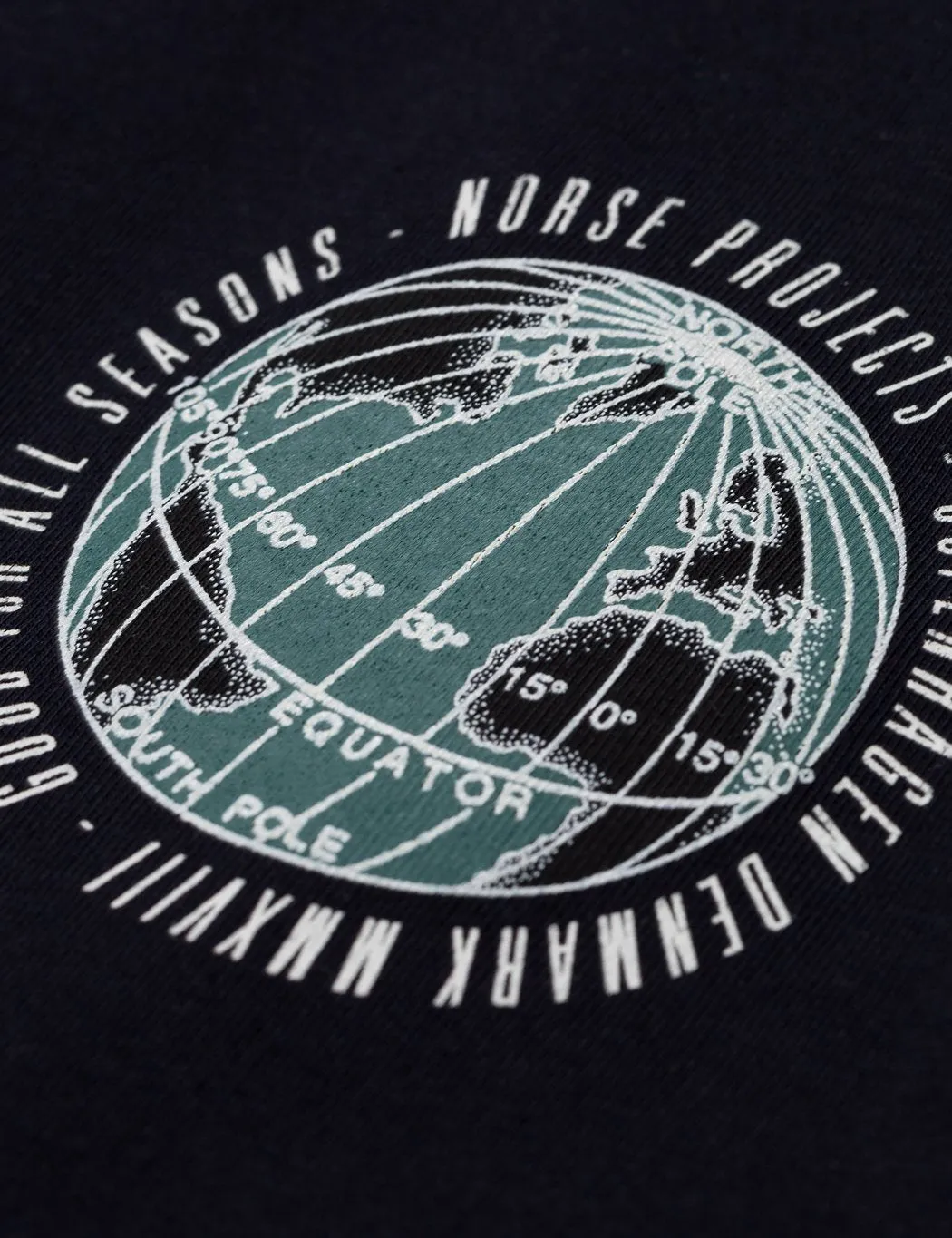 Norse Projects Niels Globe Logo T-Shirt - Dark Navy