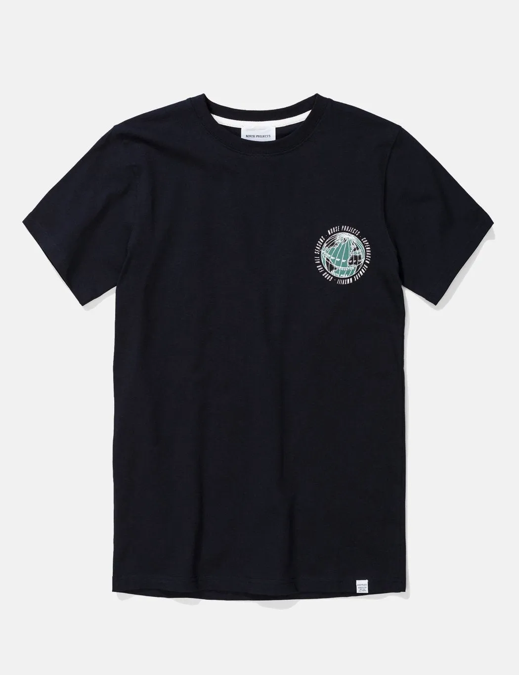 Norse Projects Niels Globe Logo T-Shirt - Dark Navy