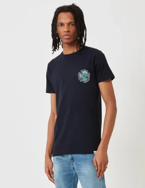 Norse Projects Niels Globe Logo T-Shirt - Dark Navy