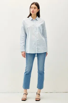 Oversized Basic Cotton Shirt - Chambray