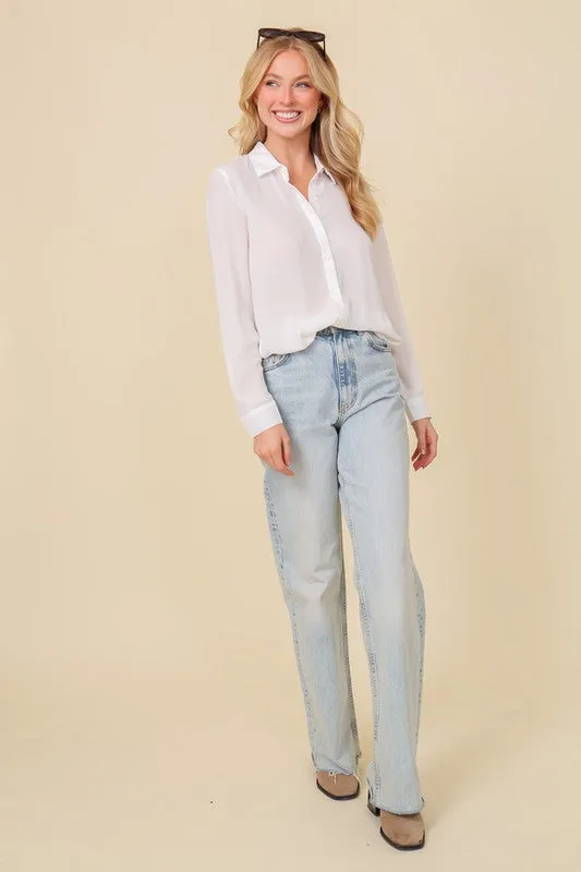 OVERSIZED CHIFFON BLOUSE