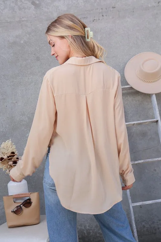 OVERSIZED CHIFFON BLOUSE