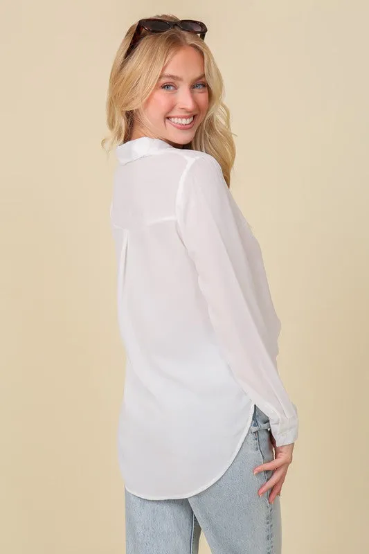OVERSIZED CHIFFON BLOUSE